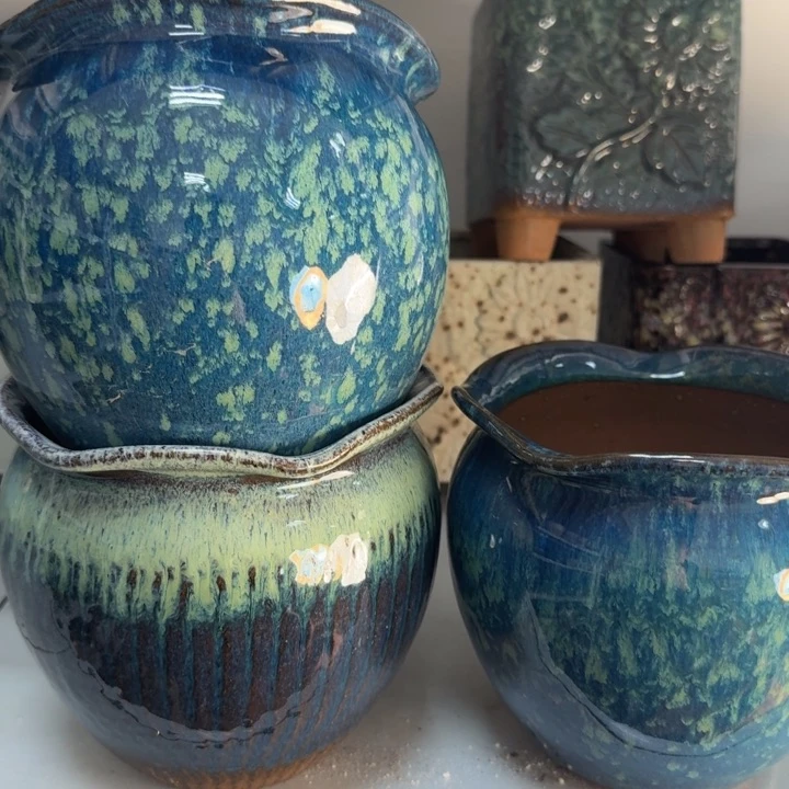 紫砂花盆口15高15，111111