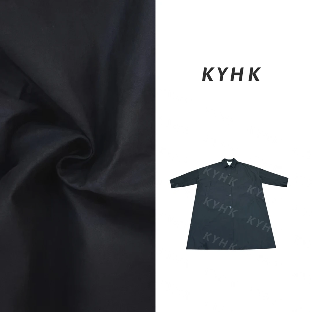 KYHK简约松弛感廓形休闲翻领长款风衣外套241115