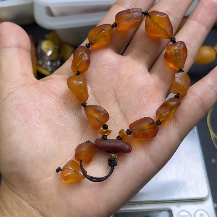 琥珀未镶嵌手链手串
