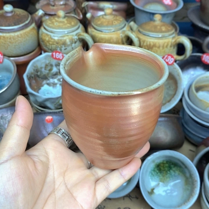 杯子全手工纯柴烧裸烧茶杯