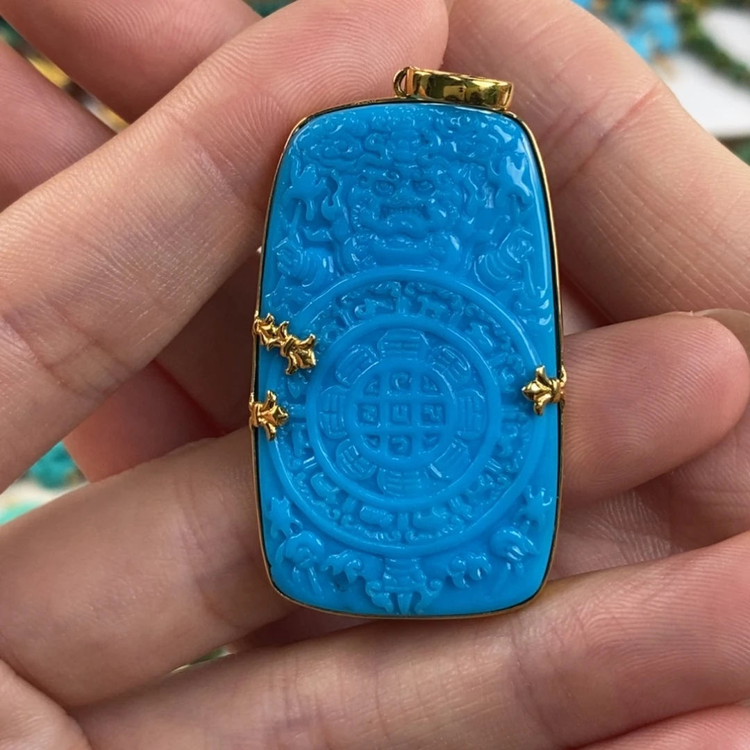 未镶嵌绿松石。九宫