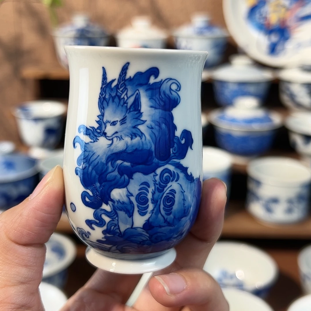 泥藝瓷梦山海经闻香杯