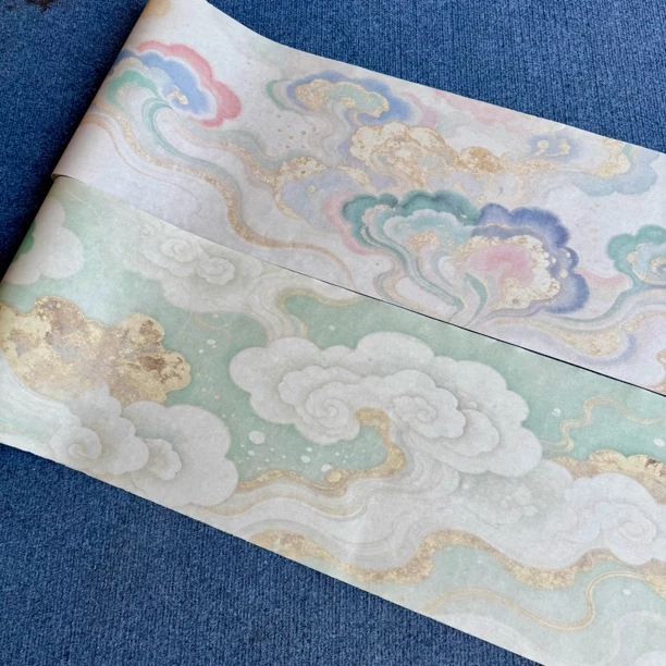 【生纸如意彩云长卷】大风堂加厚生纸书法国画作品纸