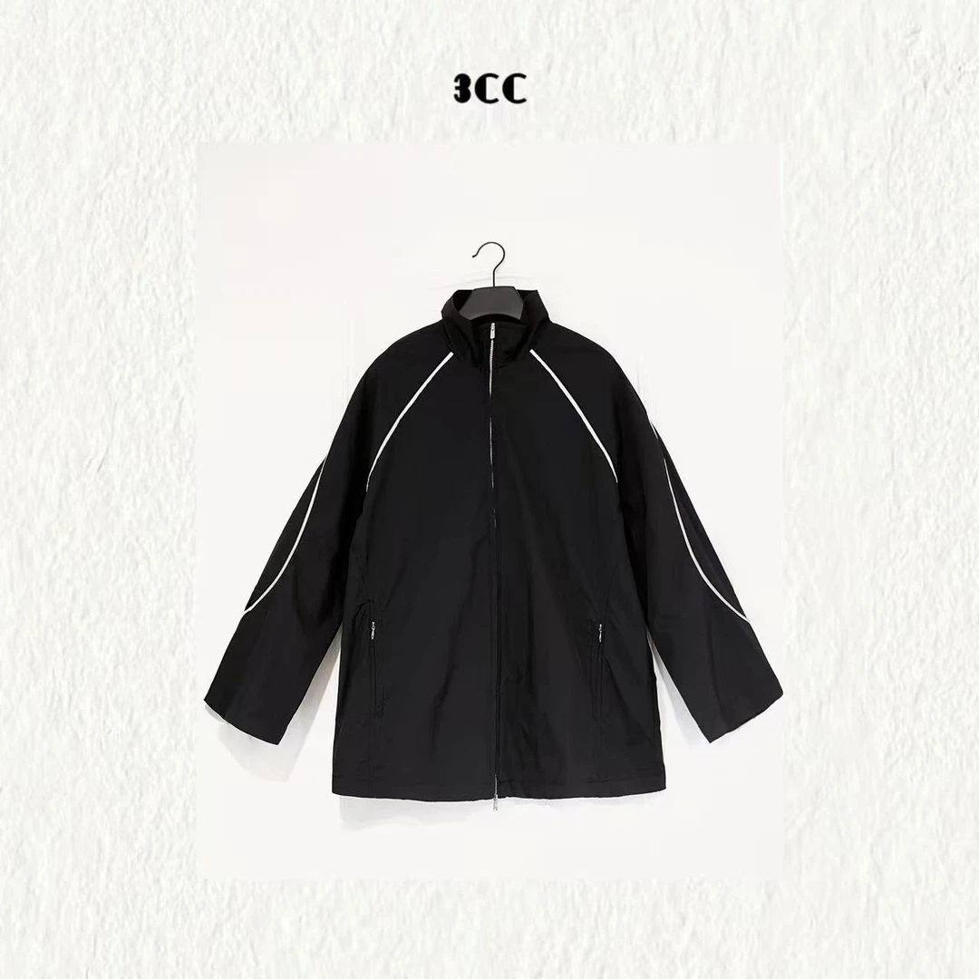 3CC【时装运动】双拉链线条拼接解构速干宽松休闲外套ZC 070024