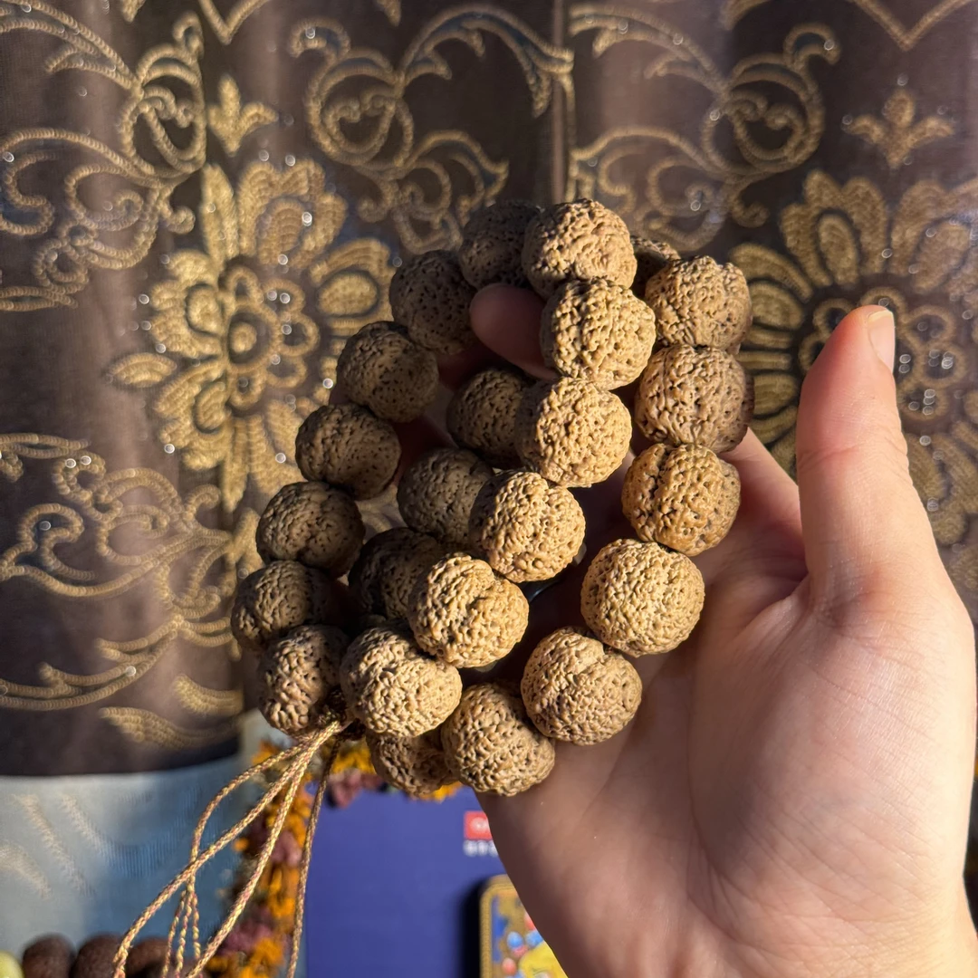 『六年招牌老龙蛭』尼泊尔顶奢圆桩国宝菠萝蜜大金刚菩提手串