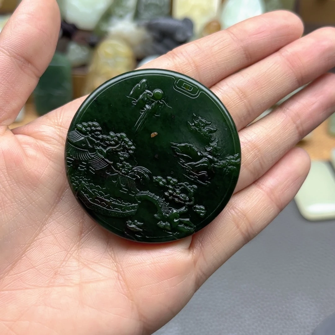 粗***γ和田玉未镶嵌颈饰