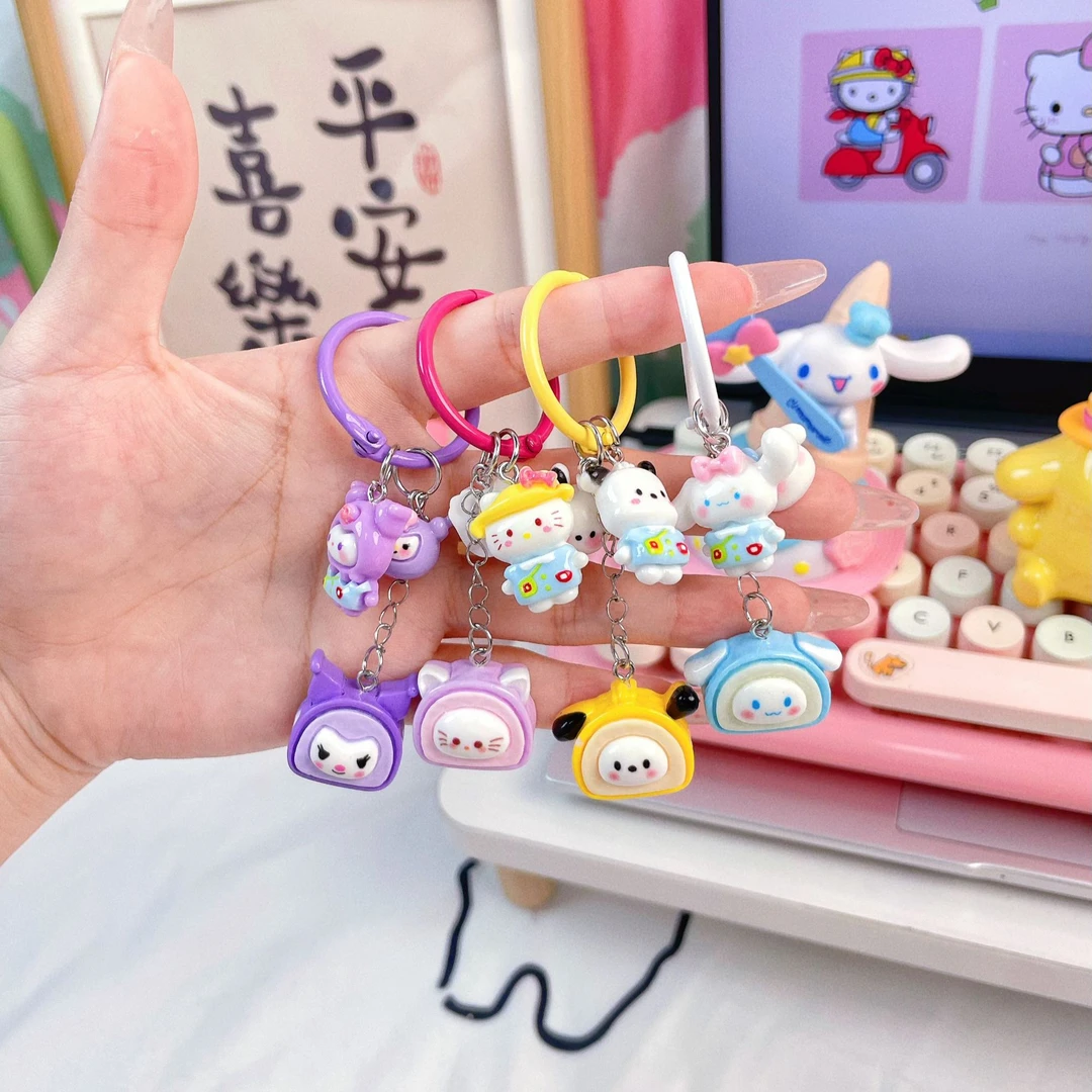 卡通手机钥匙扣库洛米手机链带字款挂件创意可爱防丢