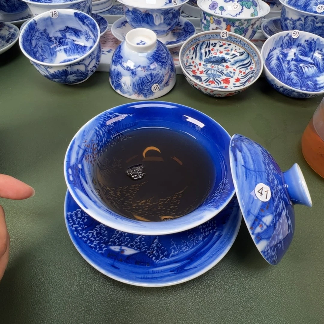 景德镇纯手工纯手绘茶具木木41