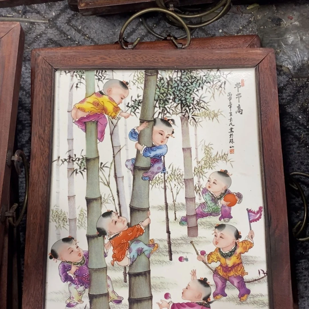 瓷片37*28厘米景德镇瓷板画柴窑烧制