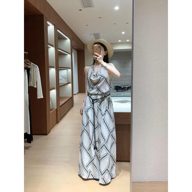 老钱风夏季套装女慵懒气质小众高级感御姐气质女神范阔腿裤两件套