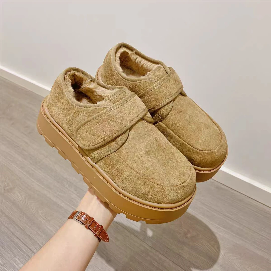 潮流风秋冬纯色棉鞋冬季极简风