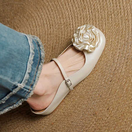 软底温柔仙女风小众鞋子女ins潮牌百搭真皮女鞋明星同款鞋女款