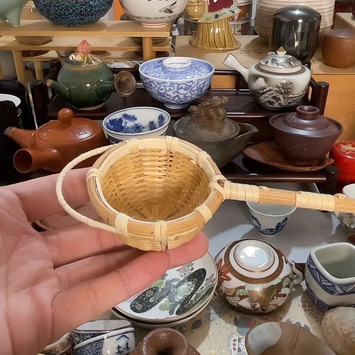 包***金瓷片一个好看的茶漏不错的