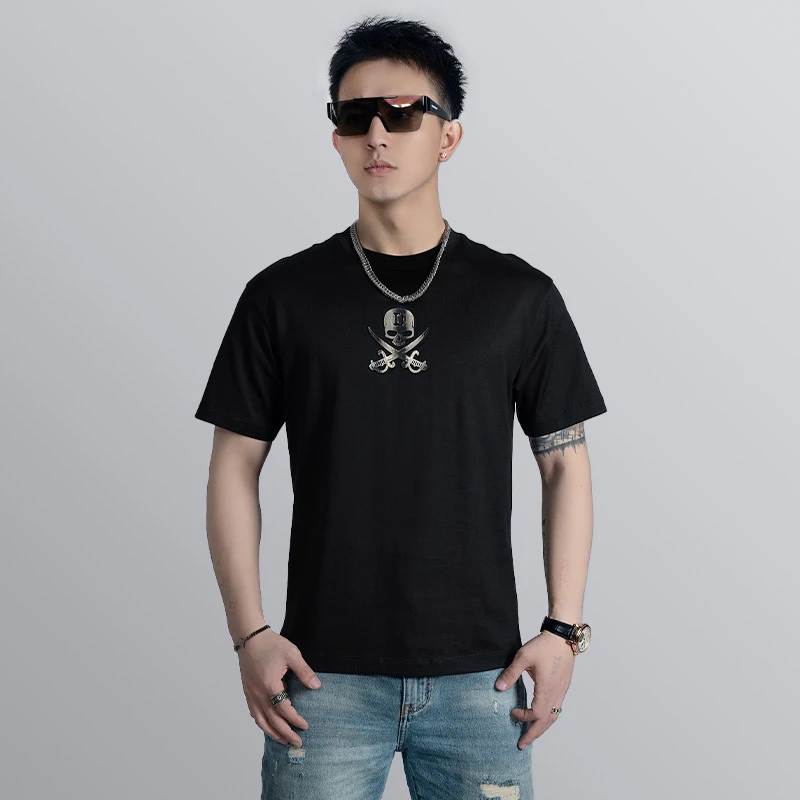 【I.TEX】 夏季潮牌个性时尚印花短袖男士潮流休闲百搭宽松圆领T恤