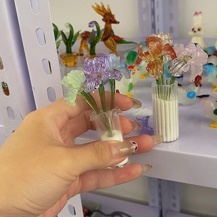 忽***忽手工艺品琉璃鸢尾花