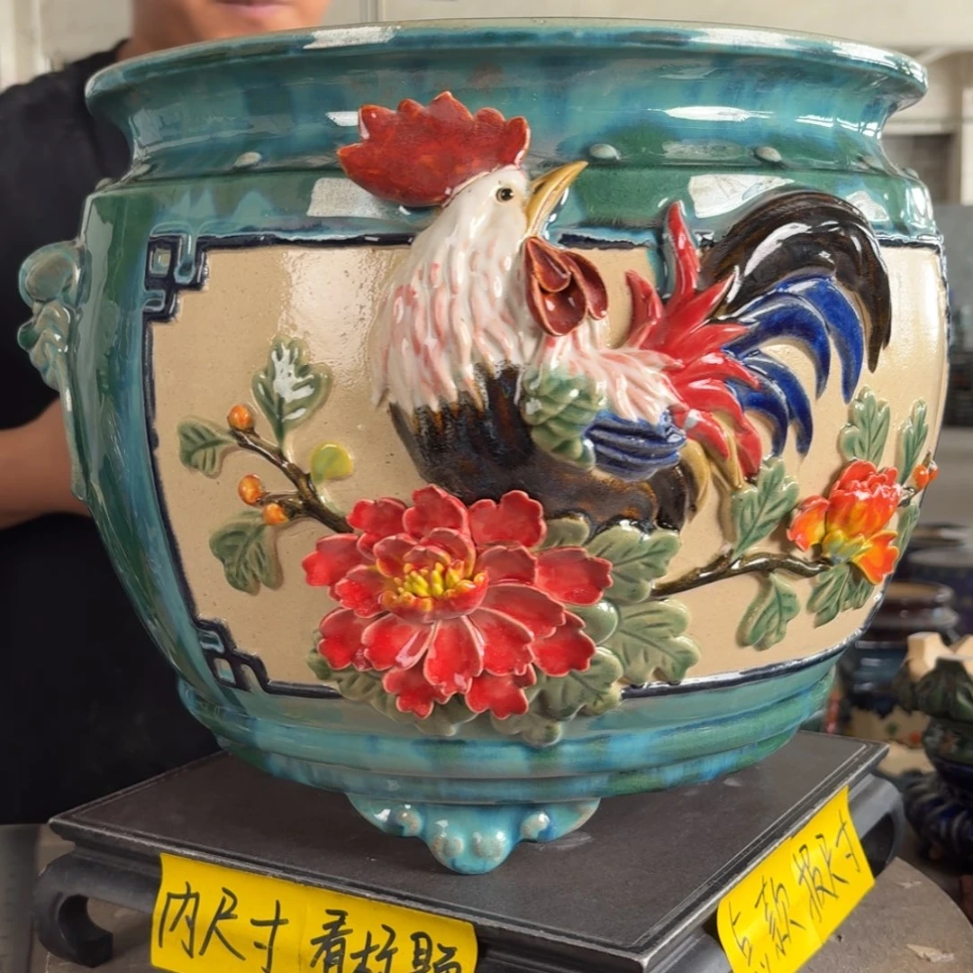 l***i。一风堂石湾花盆 盆口收缩 拼接缝隙