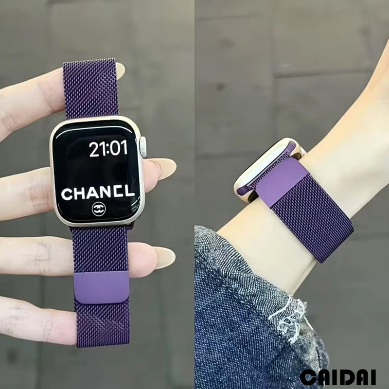 适用苹果S11手表表带iwatchS10米兰尼斯applewatch腕带女款ultra2