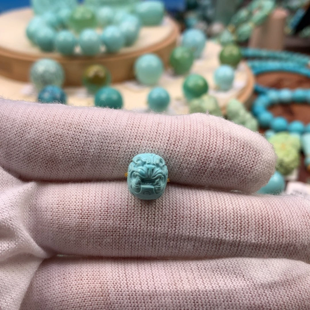 绿松石未镶嵌珠宝奇石10.3mm