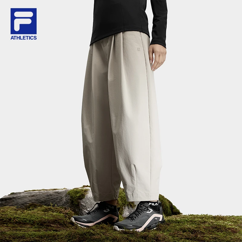 Fila/斐乐【亲肤弹力保暖】登山直筒九分运动裤夏日出游A11W417802F