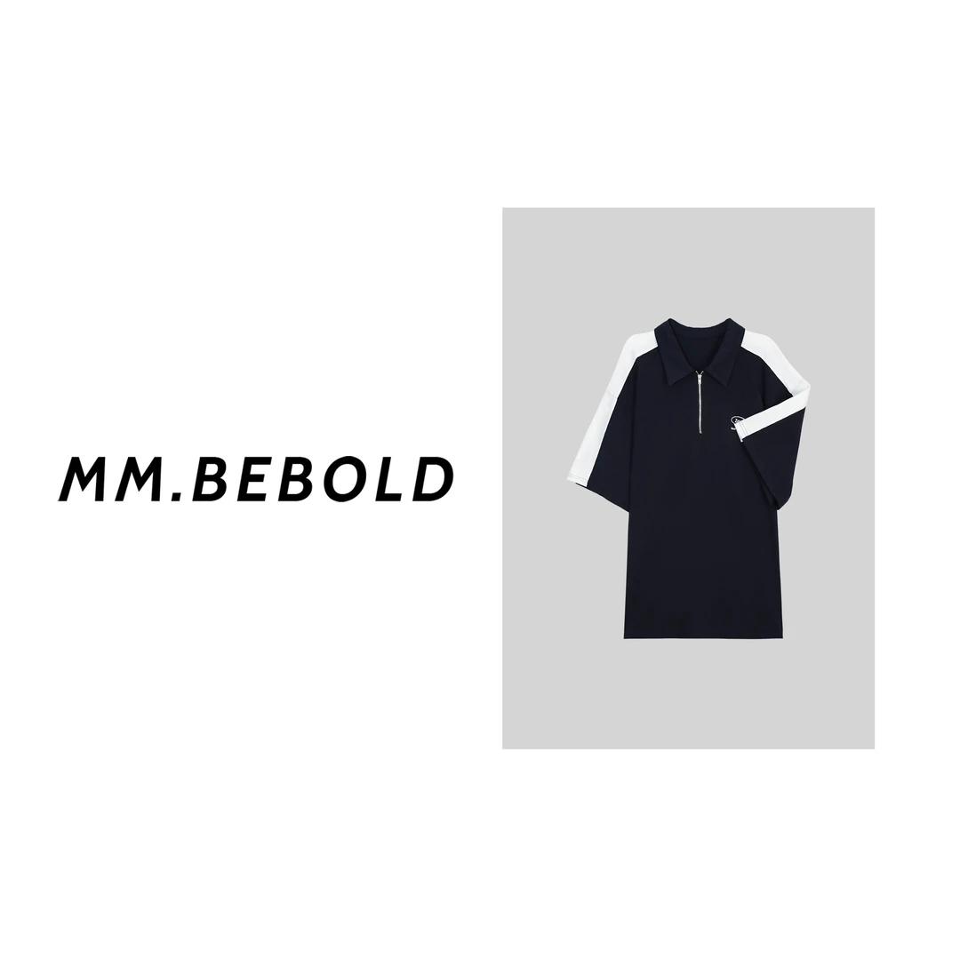 【老刘精选】字母印花拼色短袖POLO衫XYXS740