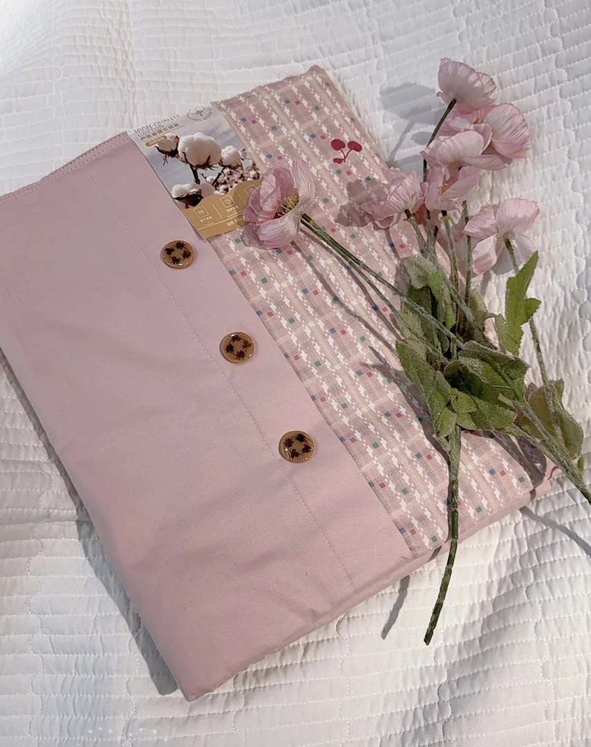 【3.小香风】全棉单人纽扣百分百100%全棉双人被套