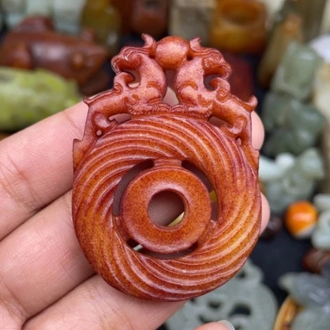 和田玉未镶嵌颈饰54