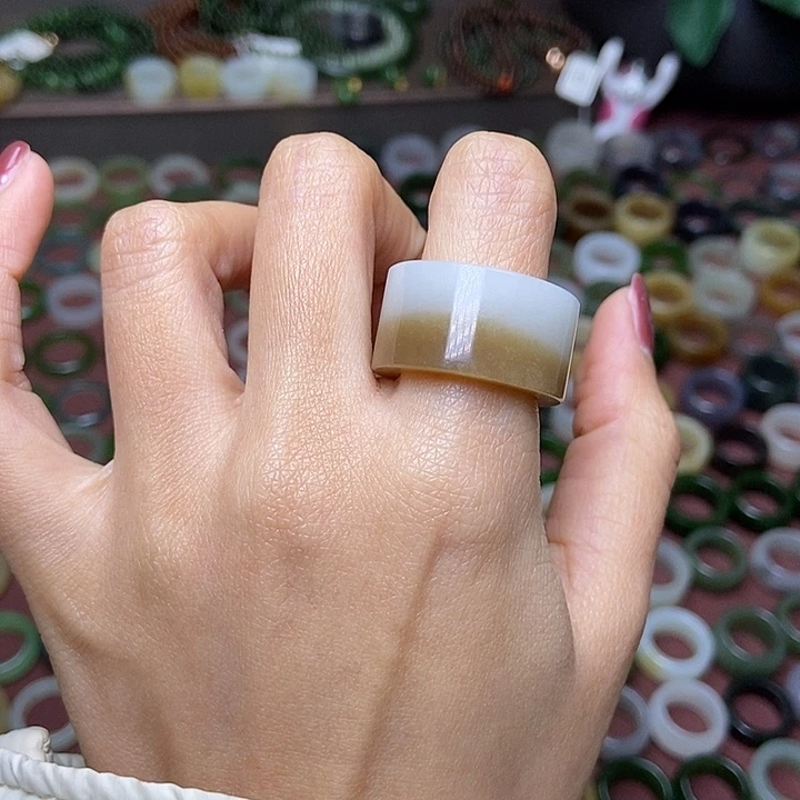 和田玉戒指未镶嵌17.2无鉴赏