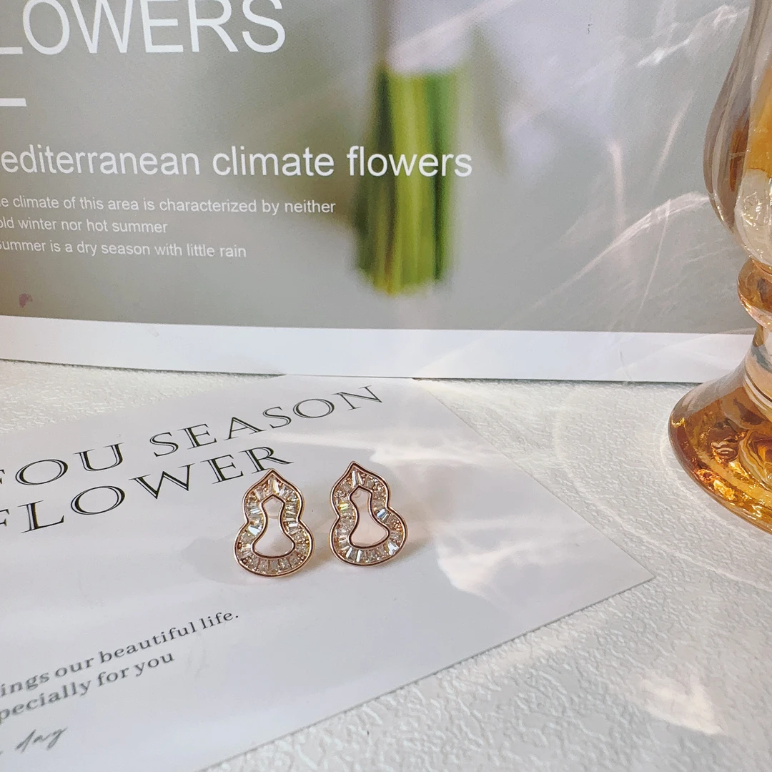 铜合金耳饰 5116 葫芦CNC精工耳钉