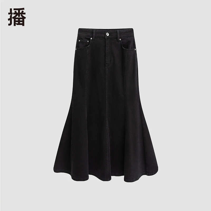 【达人专属】播半裙BDQ4BD0904百搭复古金丝绒短裙鱼尾长裙皮长裙