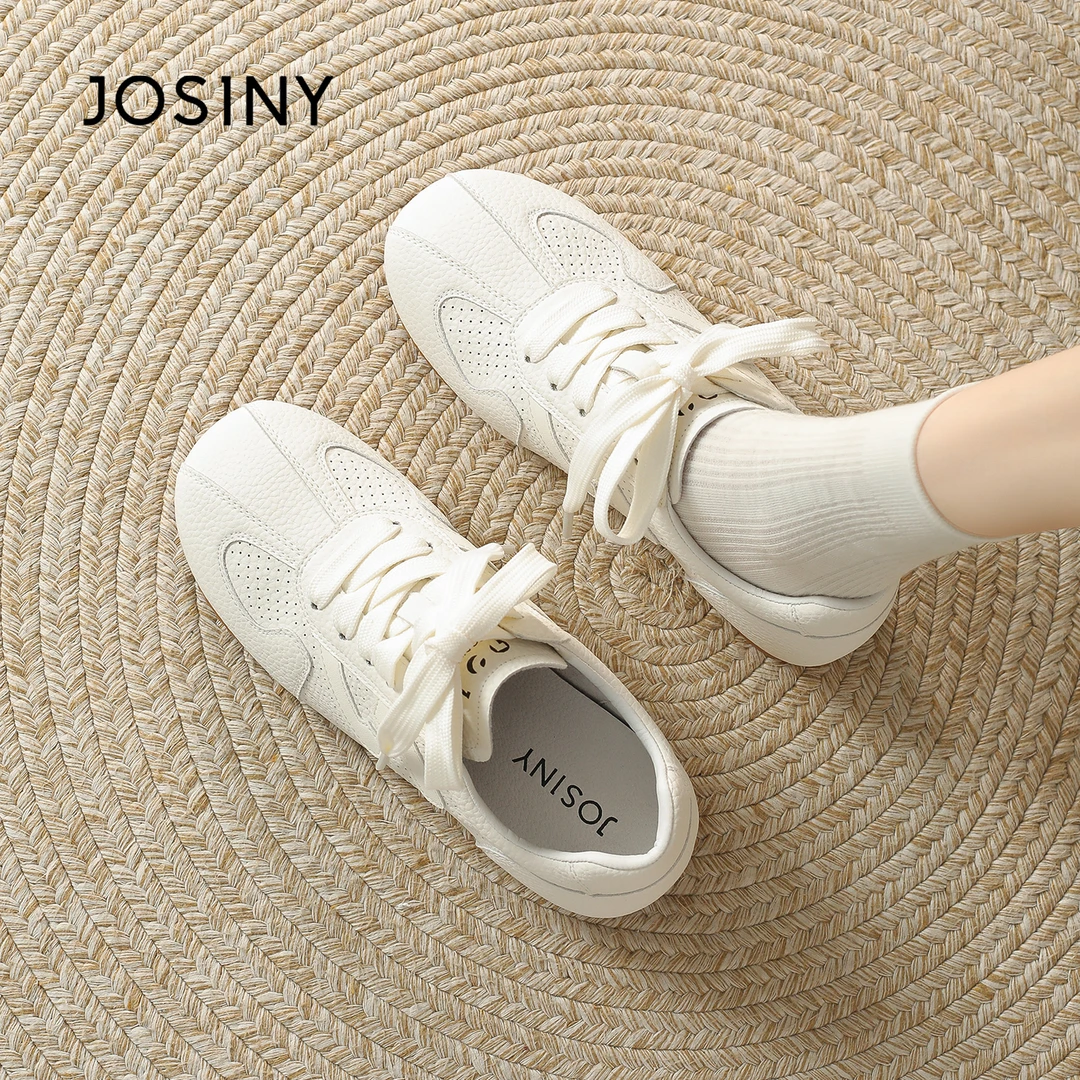 卓诗尼时尚运动休闲鞋女鞋2026秋季透气休闲复古软底防滑德训鞋女