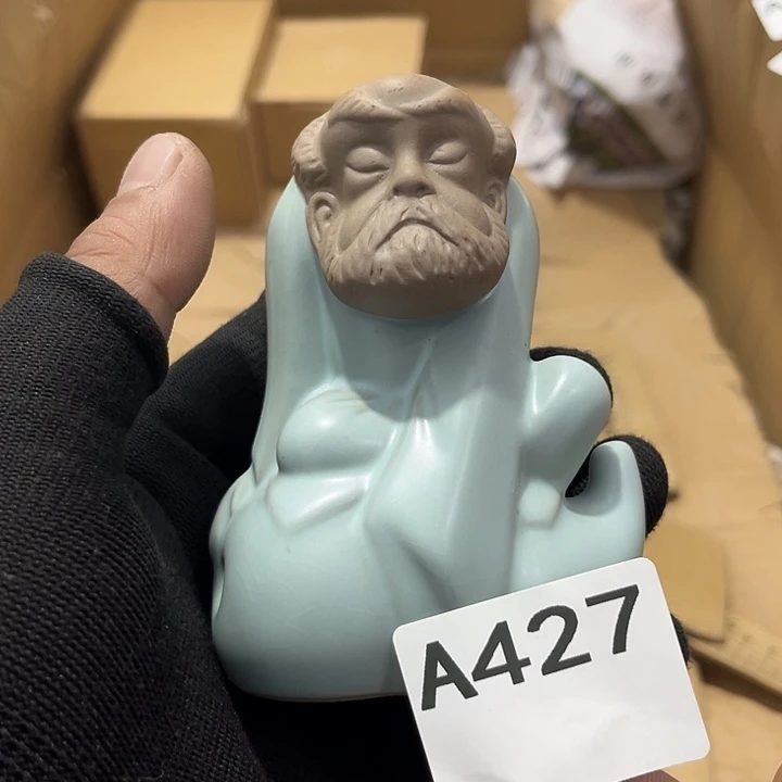 瓷片茶摆件工艺品摆件666