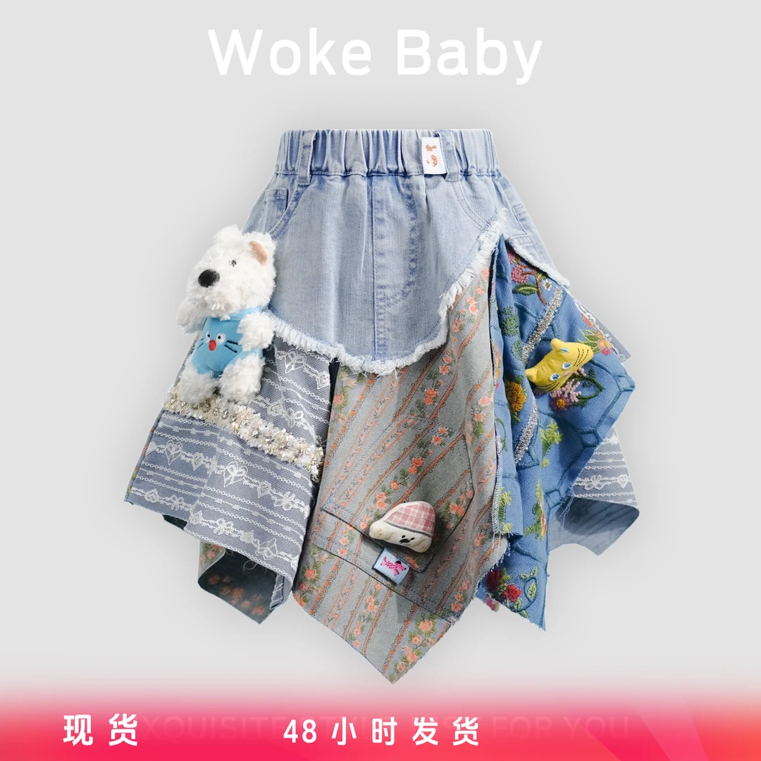 【全新微瑕】【现货】2025女童夏季新款复古儿童汉服古风短裙F465