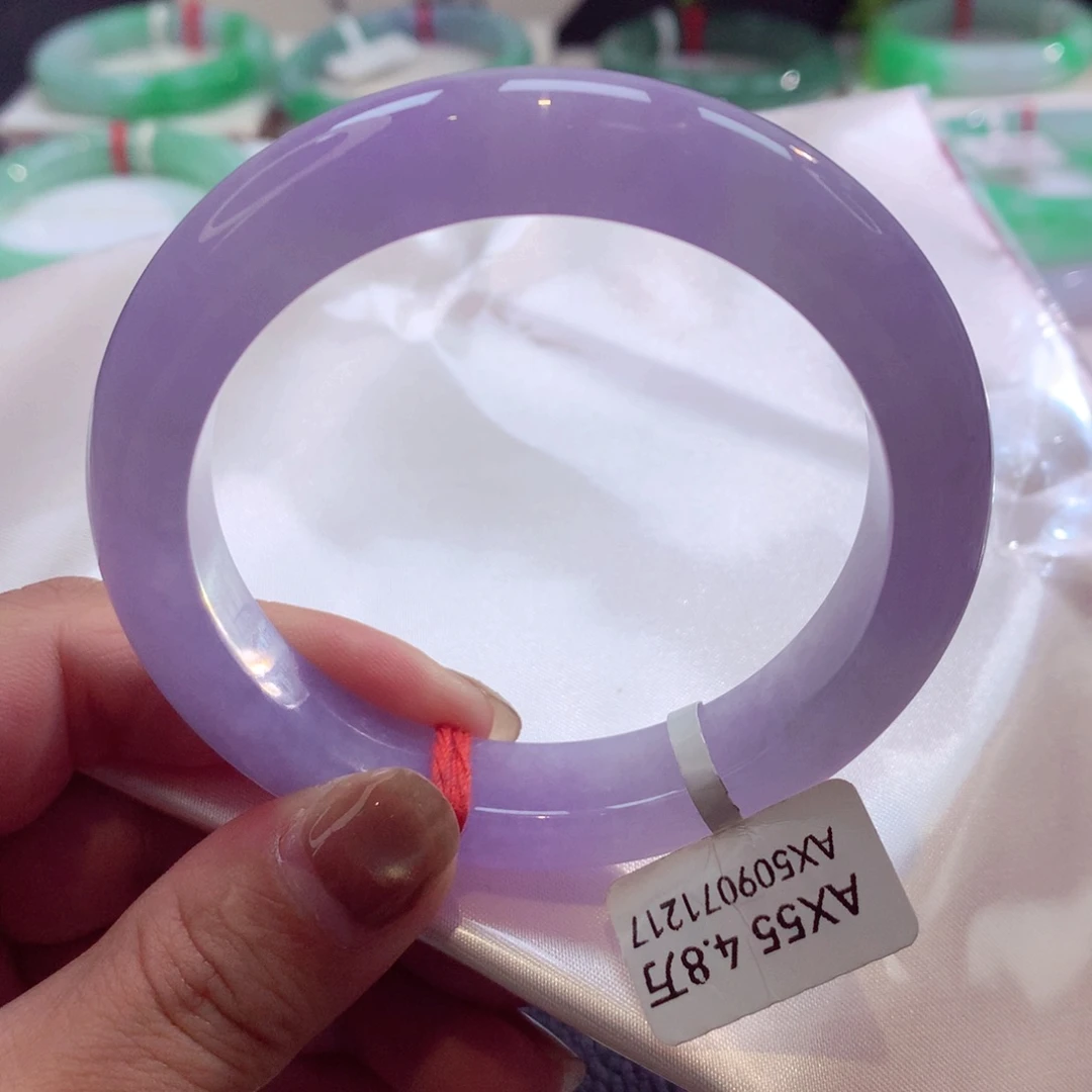 未镶嵌手镯翡翠满紫糯冰完美强推33号11