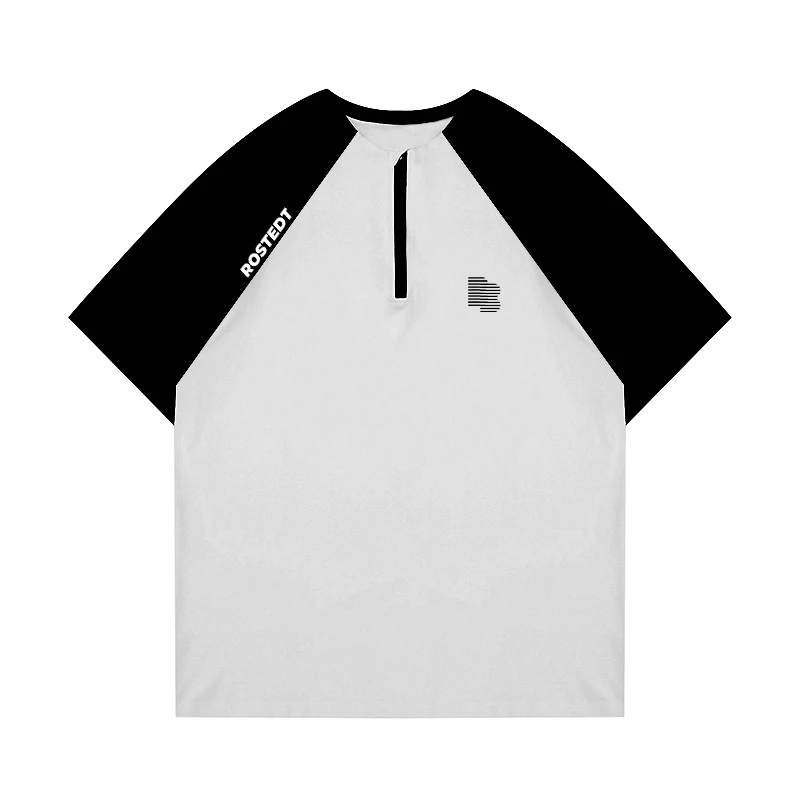 体育生穿搭半拉链短袖速干吸湿排汗凉感篮球跑步健身骑行户外运动