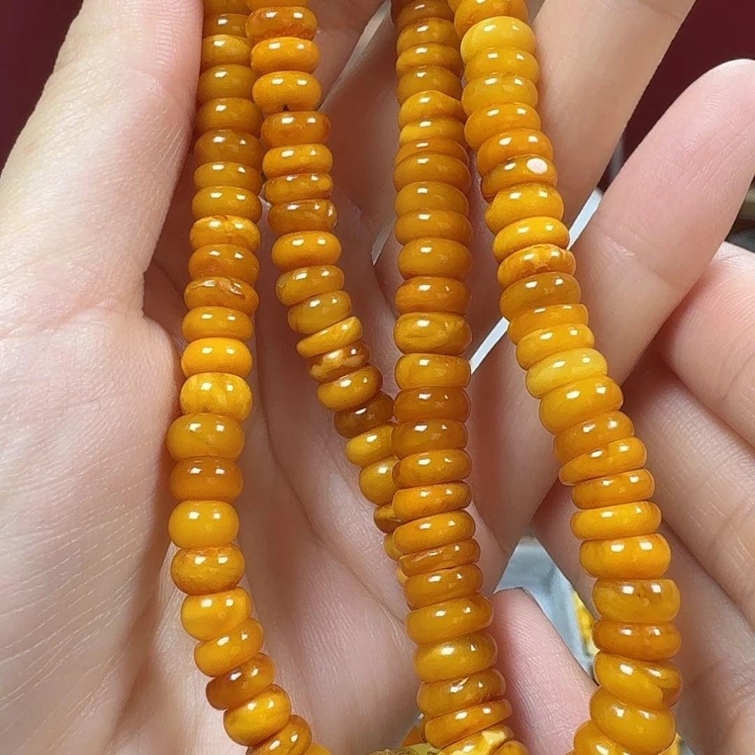 蜜蜡未镶嵌颈饰项链