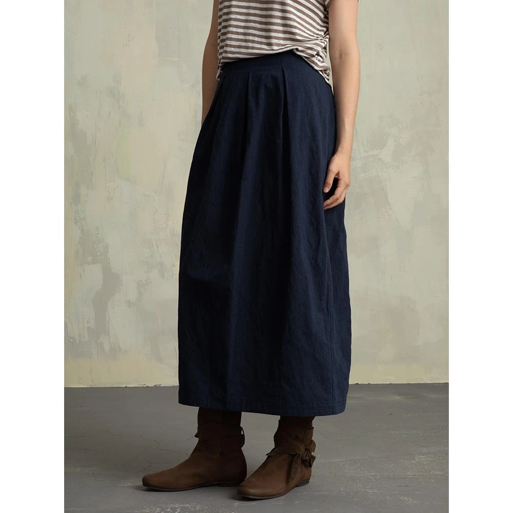 ziilam枝蓝 捏褶茧型半裙羊毛开叉女高级感法式中长款花苞半裙