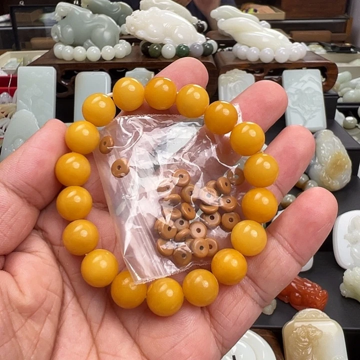 勤***琥珀未镶嵌手链手串