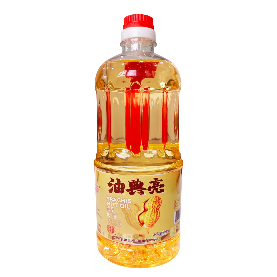 900ml浓香花生油家用食用油压榨家庭煎炒烹炸健康美味好选择