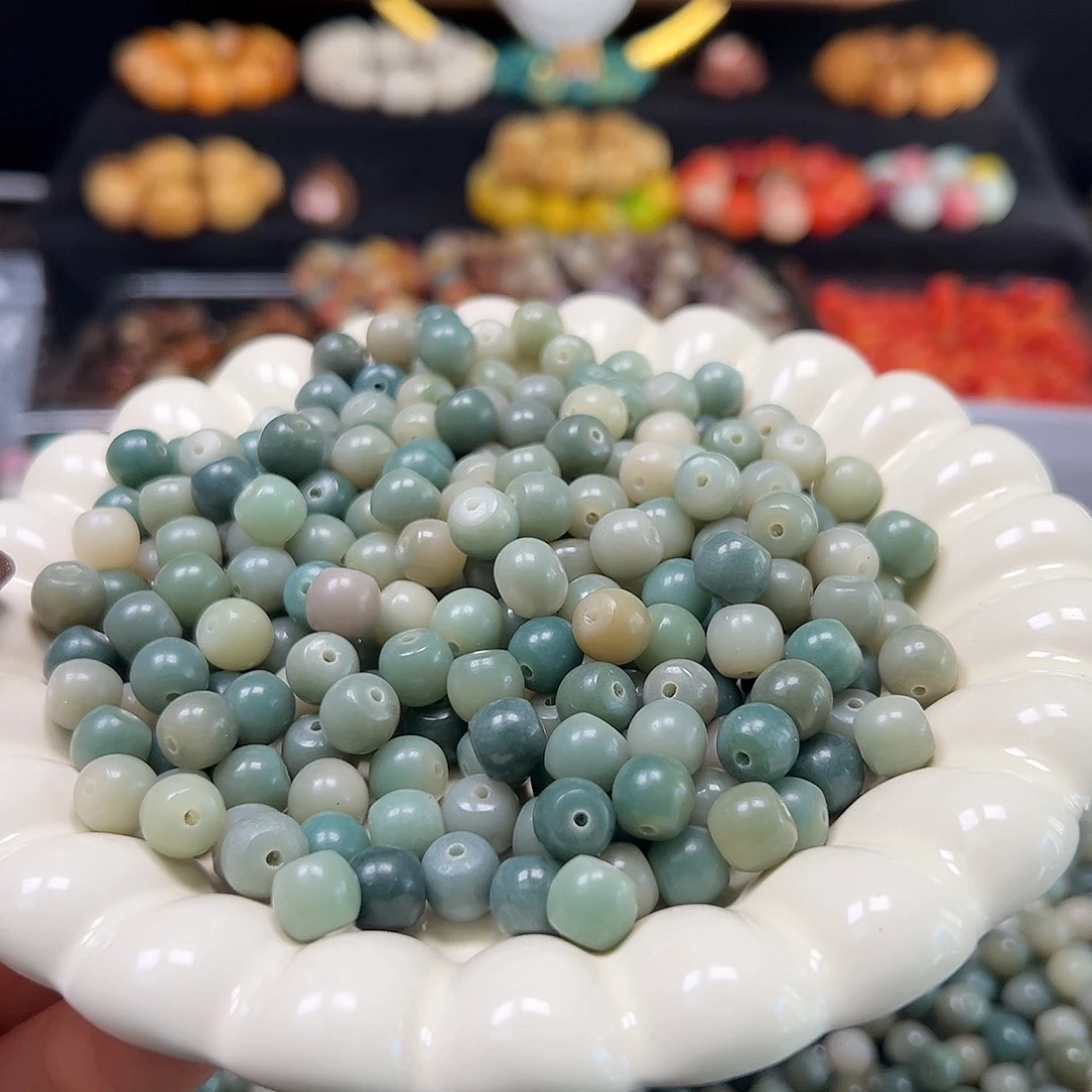 菩提根/象牙果手串卡9绿酒桶150颗