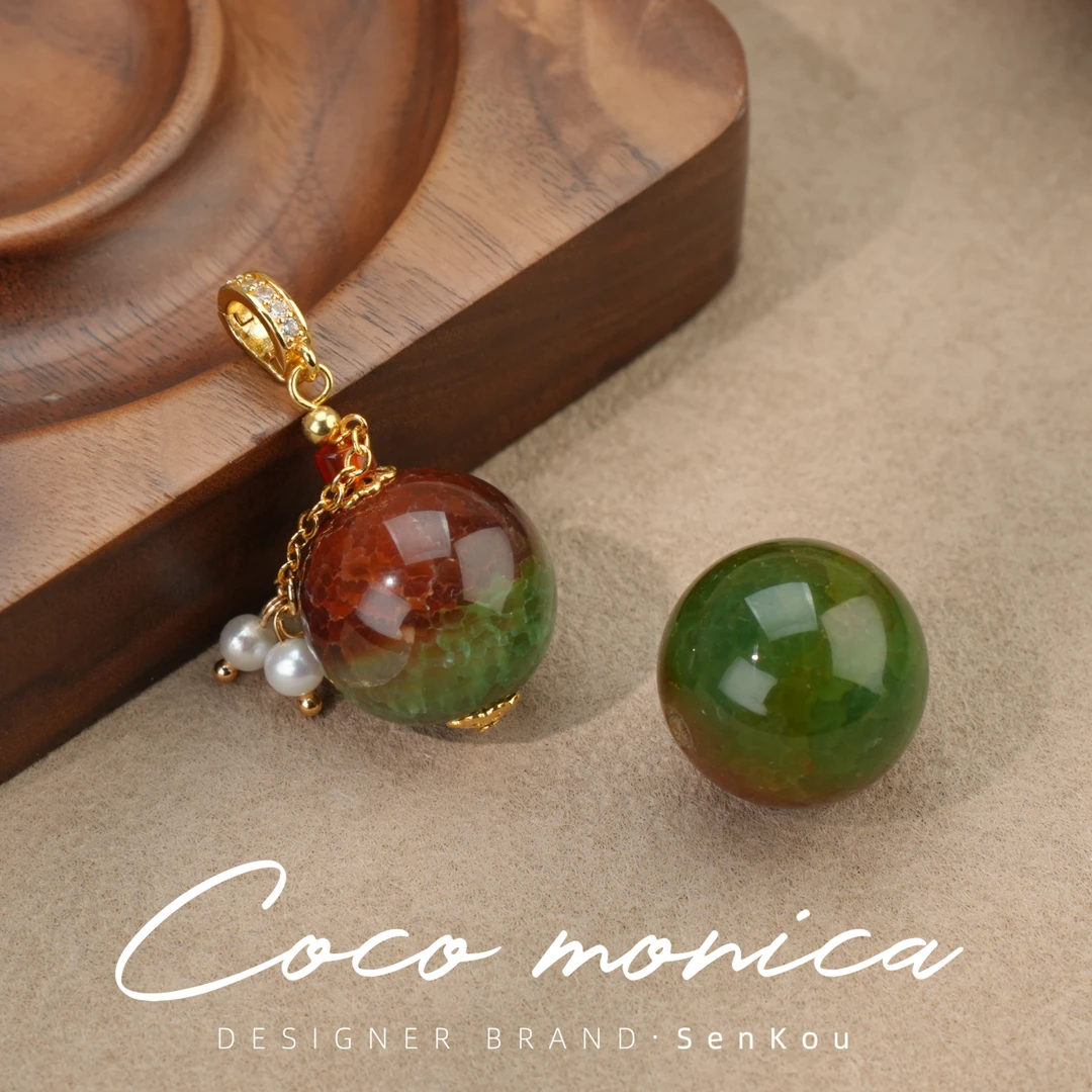 【小霞珠宝】有求必应龙鳞玛瑙单颗吊坠气质轻奢百搭国风古风 AS503