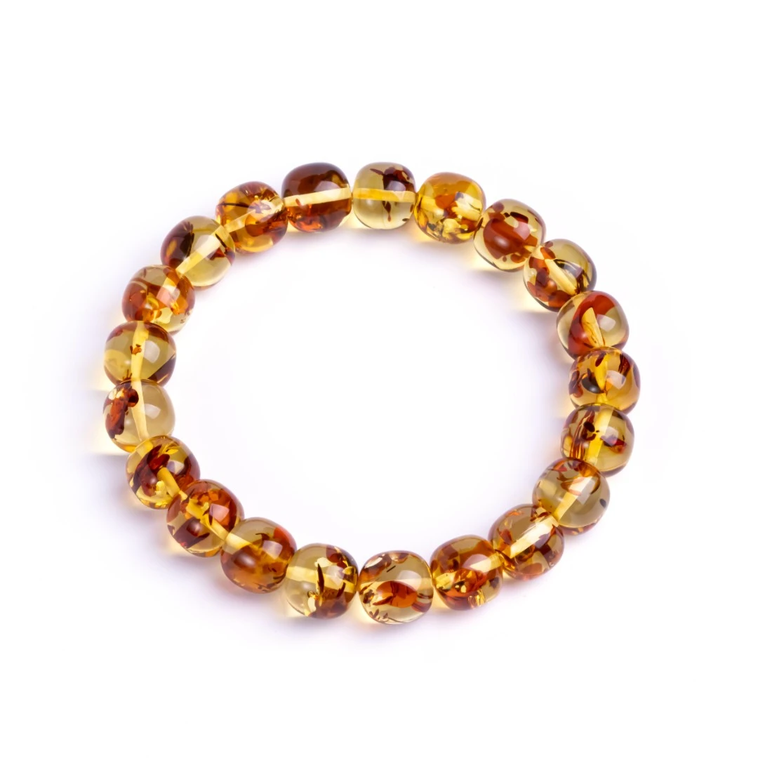 【蜜蜡系列】天然原矿花珀老型手串