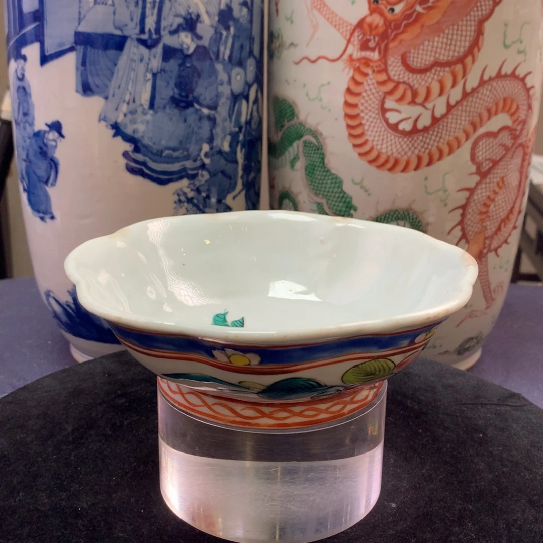 碗8964瓷器—粉彩蝶恋花葵口碗