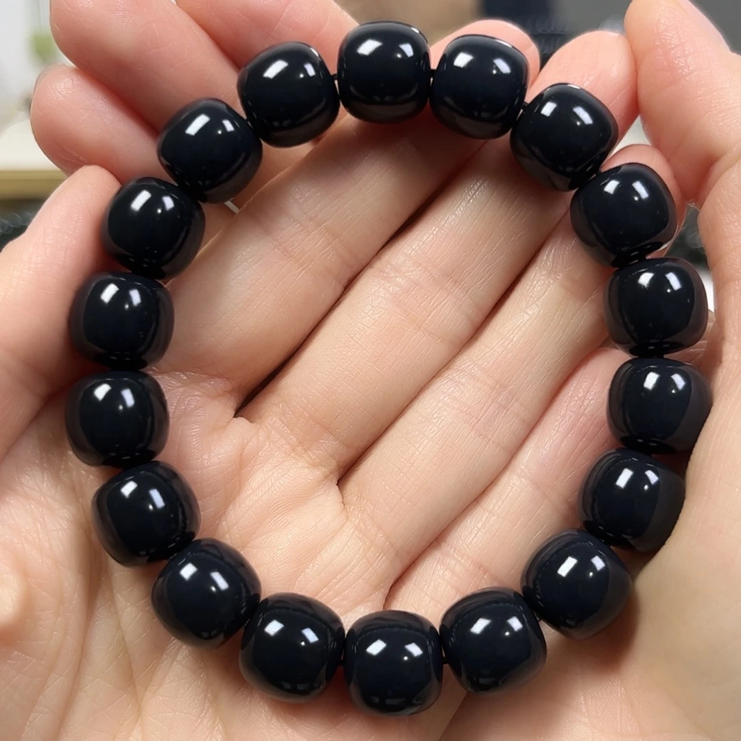 和田玉未镶嵌手串卡12老形珠货头