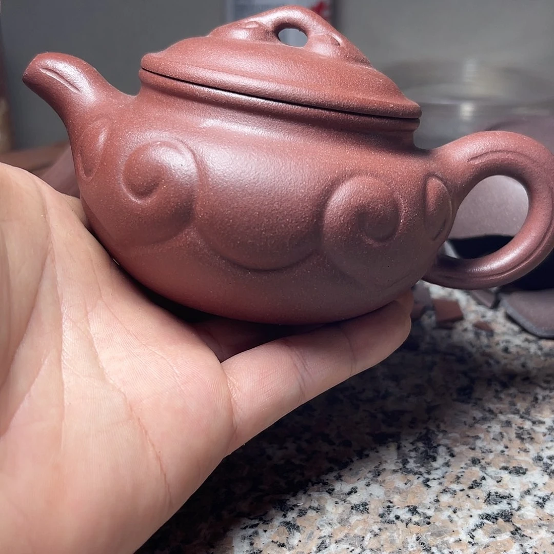 茶壶紫砂微瑕全砂底槽清如意仿古