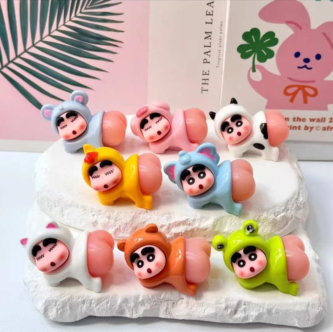 【许愿对对碰】趴姿屁屁小新实色捏捏小新立体潮玩盲盒（代拆）J