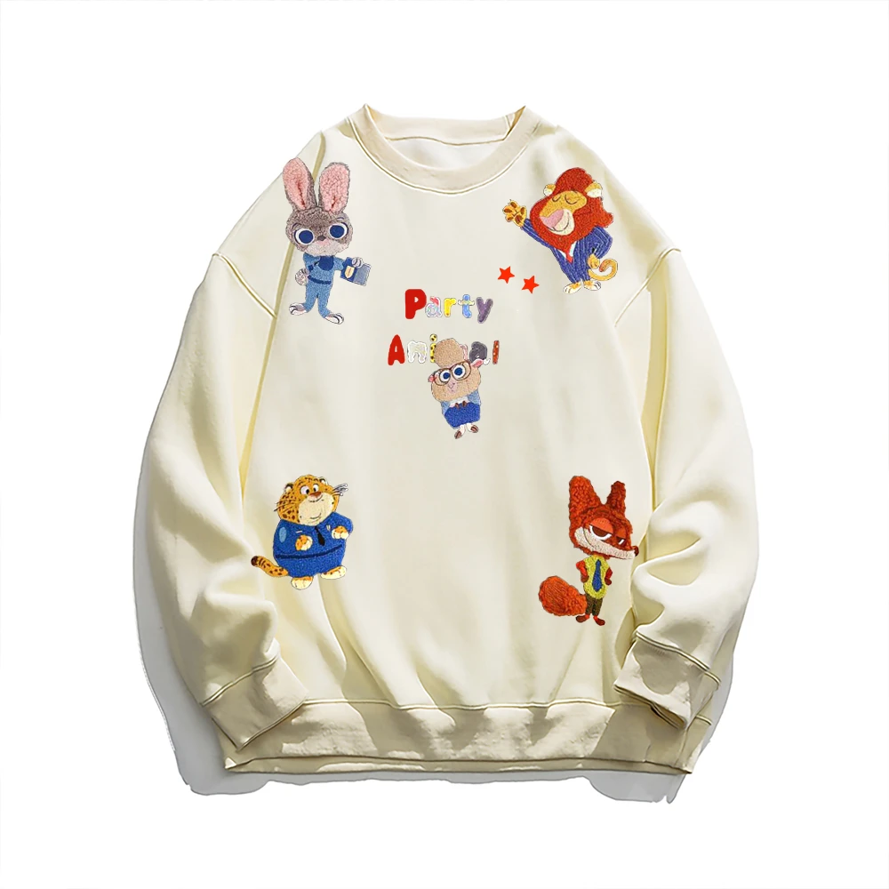 300斤超大码疯狂动物城无帽卫衣初秋男女慵懒休闲宽松痞帅上衣潮