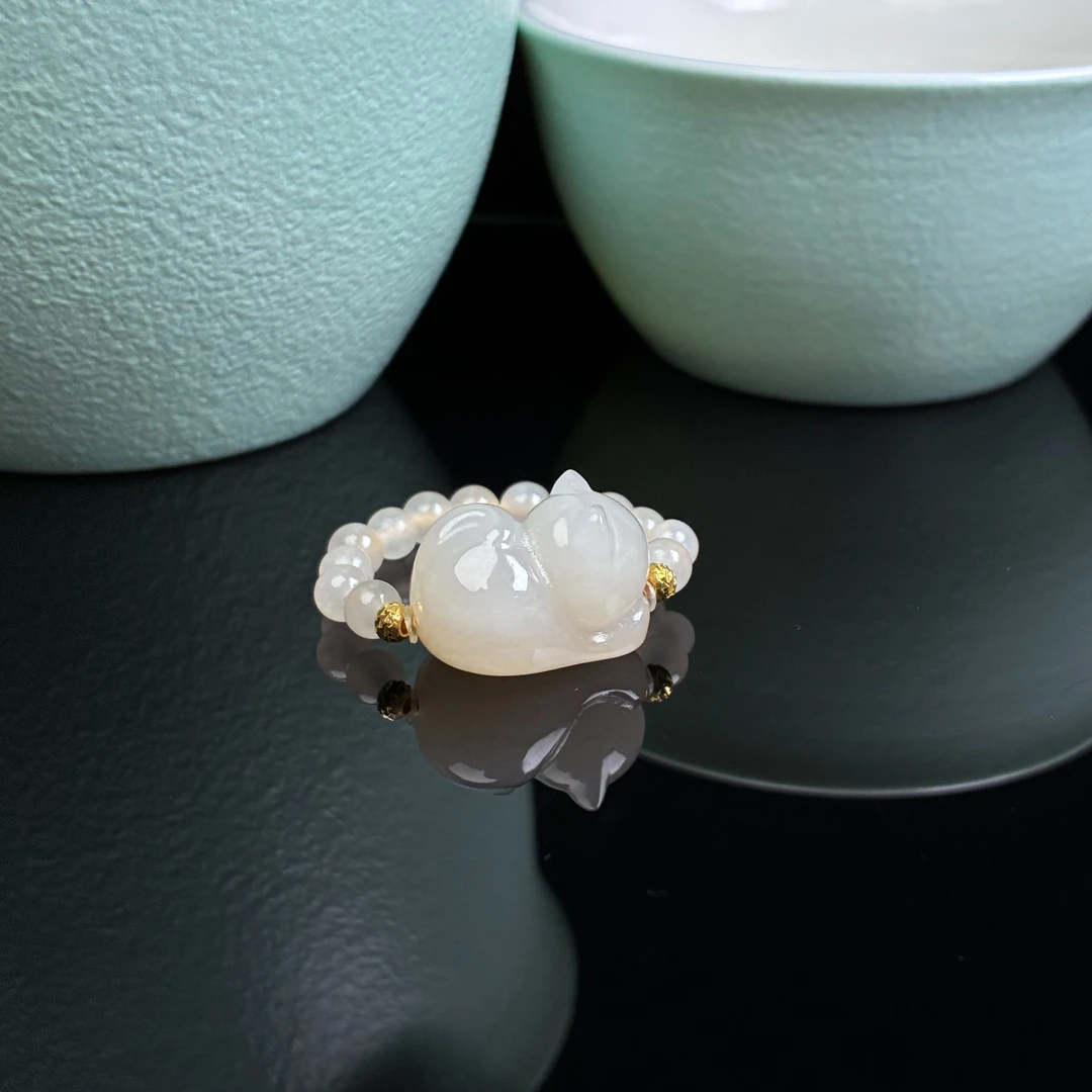 和田玉戒圈【小北质检】ZJH924Z90多样性发一