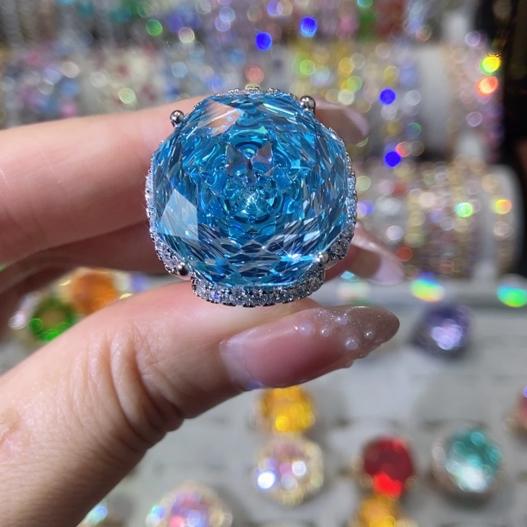 6锆石（处理）戒指