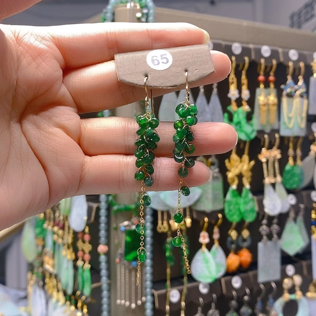 未镶嵌翡翠耳饰丽*翡翠