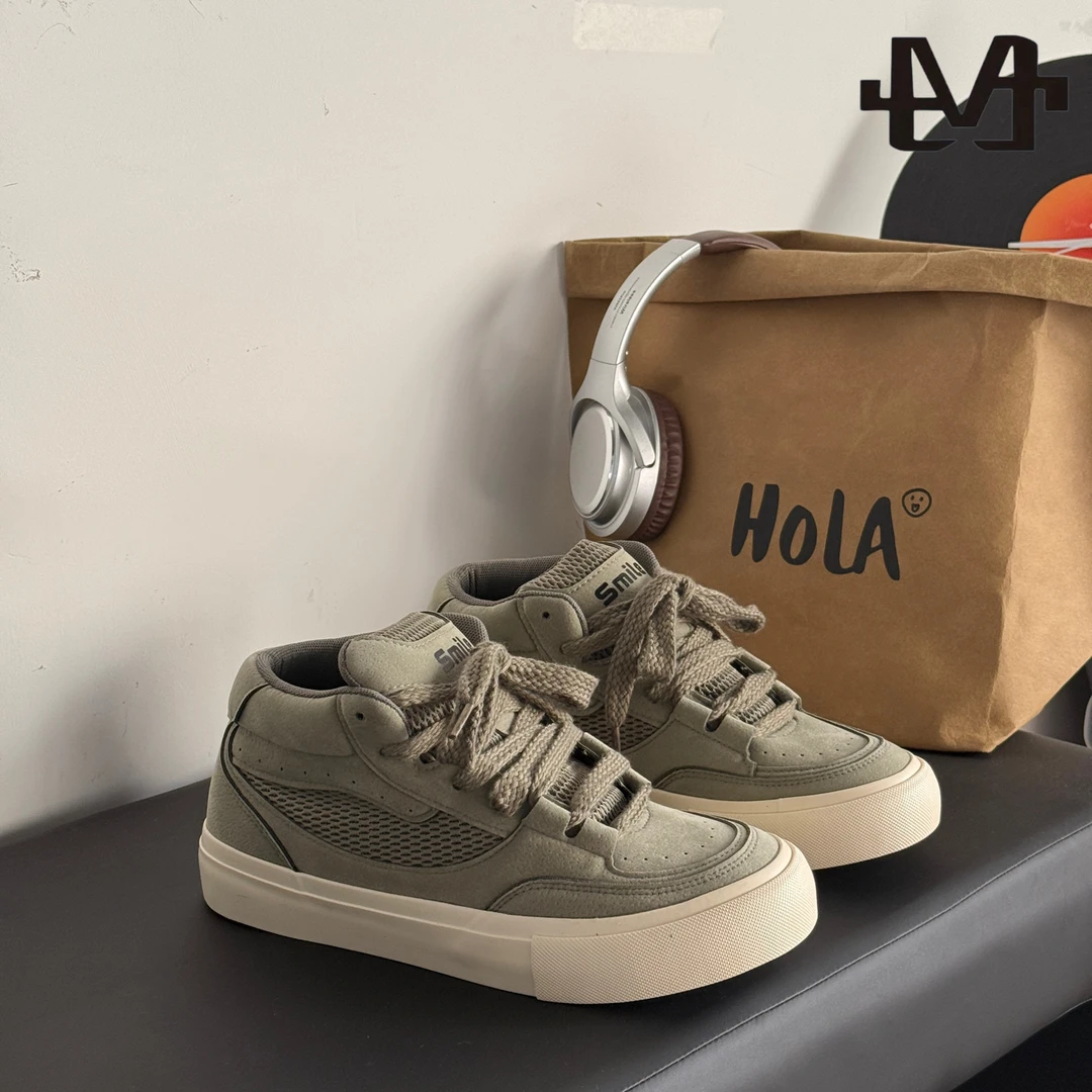 【原创设计】高帮休闲板鞋2025新爆款面包百搭运动鞋男